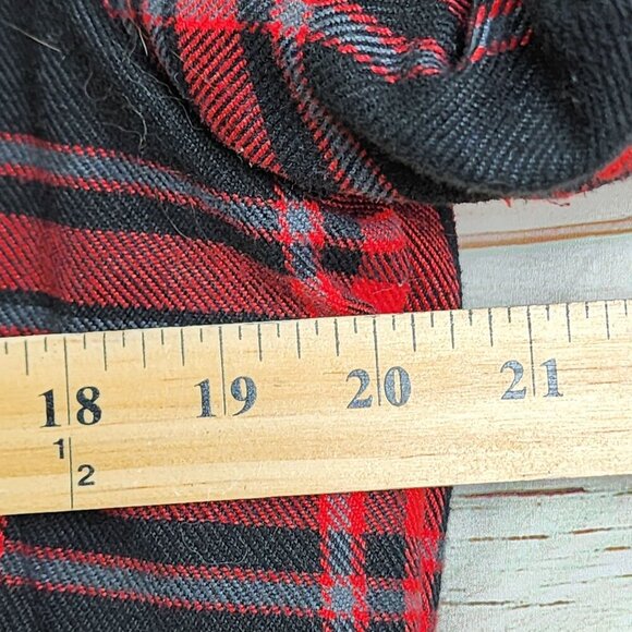 Southpole Red & Black Plaid Cropped Jacket With Ribbed, Women's Large - Picture 12 of 13